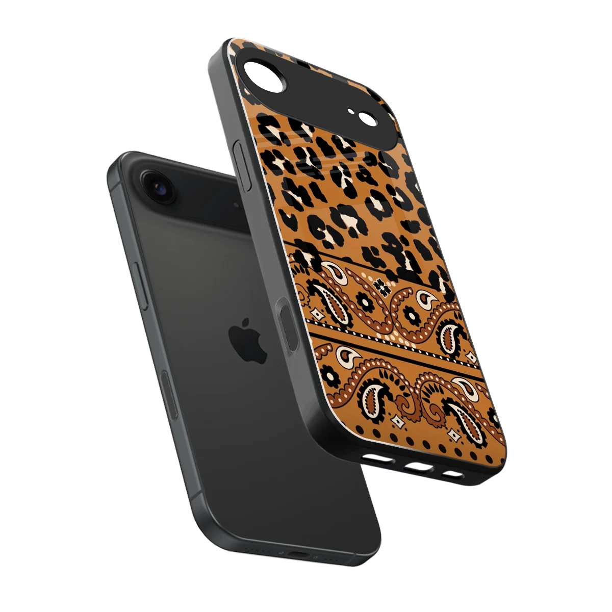 Jungle Bloom sleek iphone air cover with tempered glass back and TPU edges