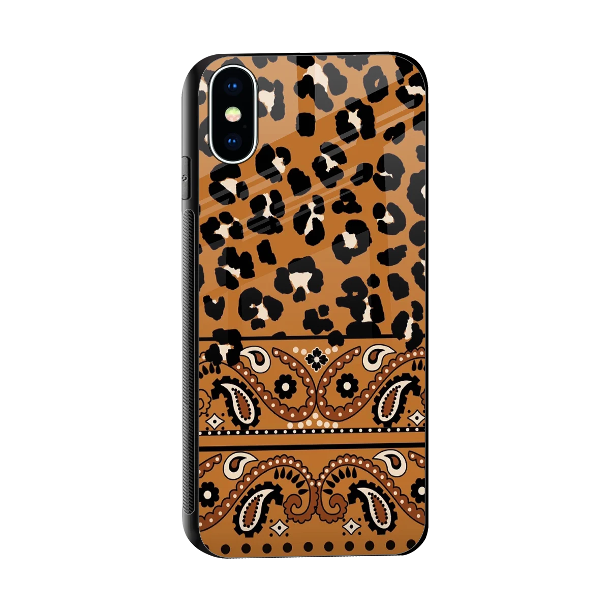 Jungle Bloom sleek iphone x cover with tempered glass back and TPU edges