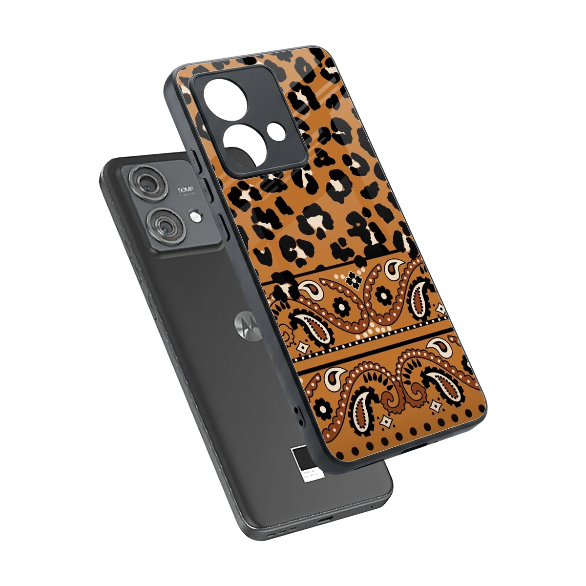 Jungle Bloom sleek motorola edge 40 neo 5g cover with tempered glass back and TPU edges