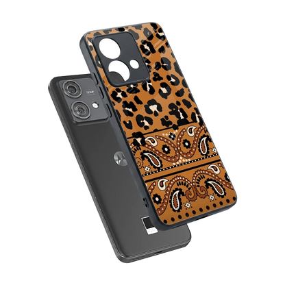 Jungle Bloom sleek motorola edge 40 neo 5g cover with tempered glass back and TPU edges