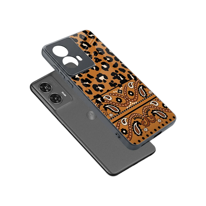 Jungle Bloom sleek motorola edge 50 fusion cover with tempered glass back and TPU edges