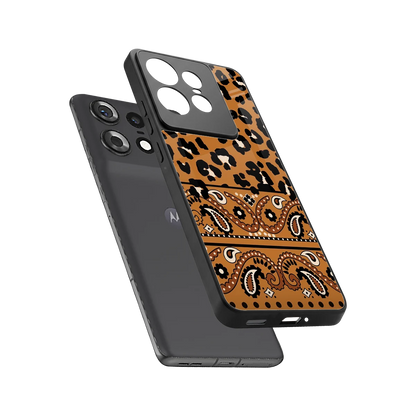 Jungle Bloom sleek motorola edge 50 pro cover with tempered glass back and TPU edges