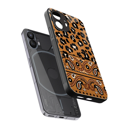 Jungle Bloom sleek nothing phone 2 cover with tempered glass back and TPU edges