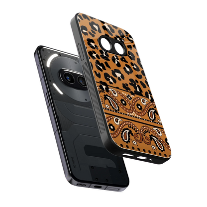 Jungle Bloom sleek nothing phone 2a cover with tempered glass back and TPU edges