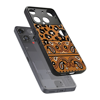 Jungle Bloom sleek nothing phone 3 cover with tempered glass back and TPU edges