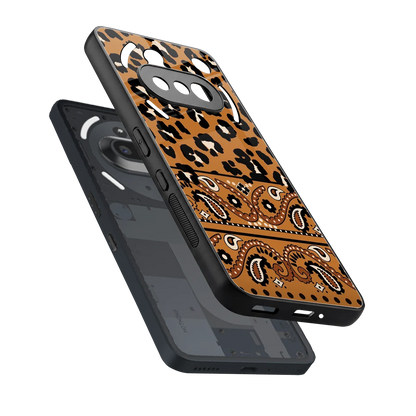 Jungle Bloom sleek nothing phone 3a cover with tempered glass back and TPU edges