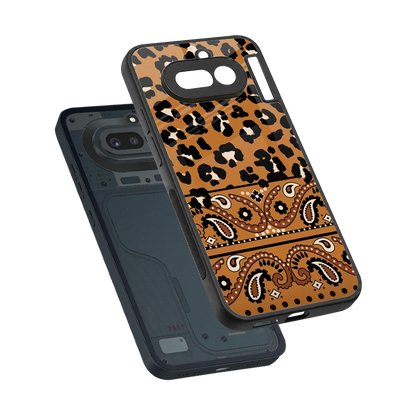 Jungle Bloom sleek nothing phone 4a cover with tempered glass back and TPU edges