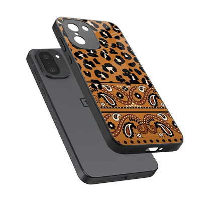 Jungle Bloom sleek oneplus 15r cover with tempered glass back and TPU edges