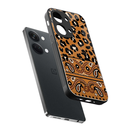 Jungle Bloom sleek oneplus nord 3 cover with tempered glass back and TPU edges