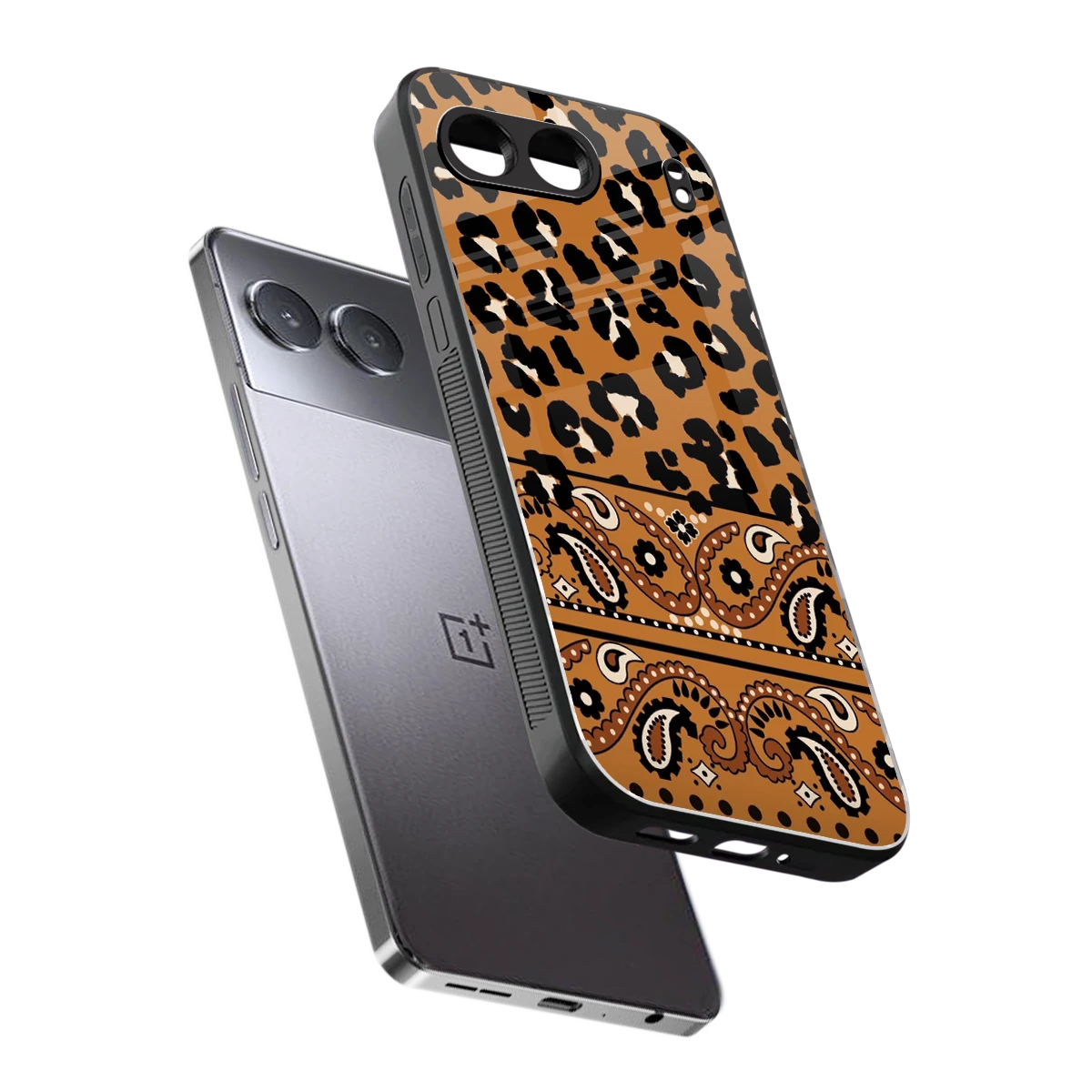 Jungle Bloom sleek oneplus nord 4 cover with tempered glass back and TPU edges