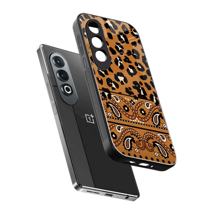 Jungle Bloom sleek oneplus nord ce 4 cover with tempered glass back and TPU edges