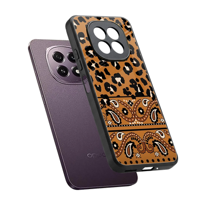 Jungle Bloom sleek oppo f29 5g cover with tempered glass back and TPU edges