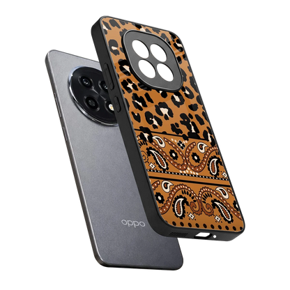 Jungle Bloom sleek oppo f29 pro 5g cover with tempered glass back and TPU edges