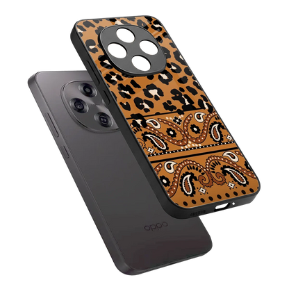 Jungle Bloom sleek oppo f31 pro 5g cover with tempered glass back and TPU edges
