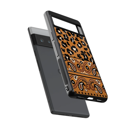 Jungle Bloom sleek google pixel 6 pro cover with tempered glass back and TPU edges