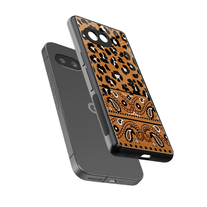 Jungle Bloom sleek google pixel 10a cover with tempered glass back and TPU edges