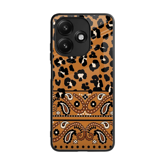 Jungle Bloom back phone cover | glass case for redmi 12 5g