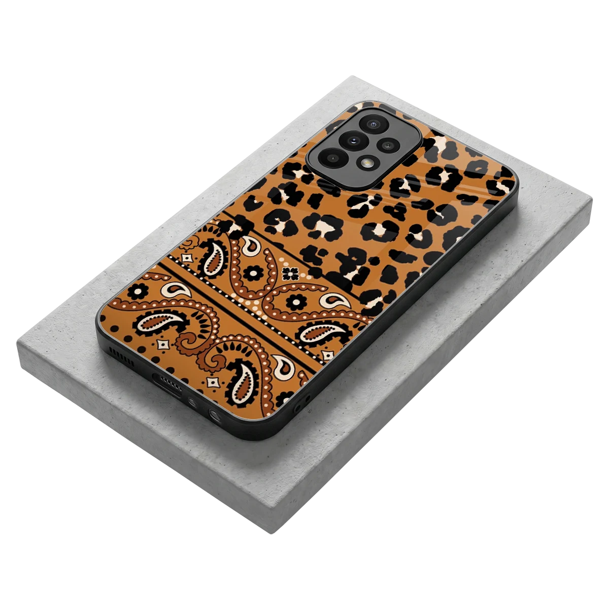 Jungle Bloom stylish phone case for samsung galaxy a23 | glossy glass and slim fit
