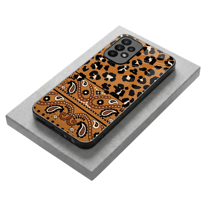 Jungle Bloom stylish phone case for samsung galaxy a23 | glossy glass and slim fit