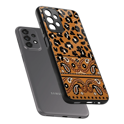 Jungle Bloom sleek samsung galaxy a23 cover with tempered glass back and TPU edges