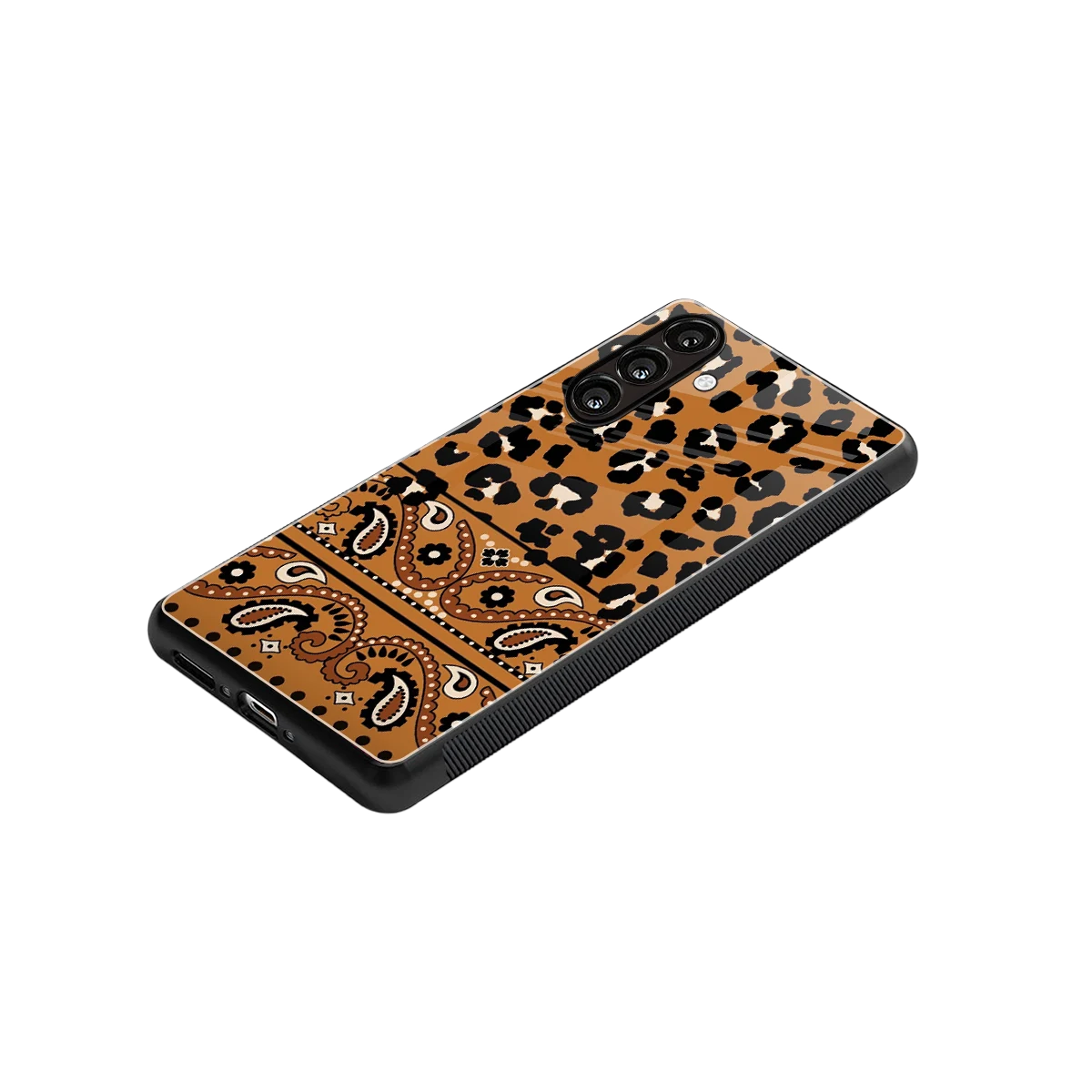 Jungle Bloom stylish phone case for samsung galaxy m36 5g | glossy glass and slim fit