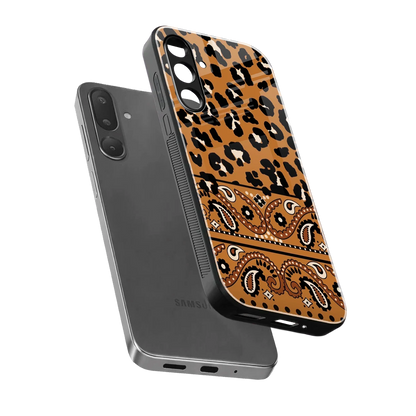 Jungle Bloom sleek samsung galaxy m36 5g cover with tempered glass back and TPU edges