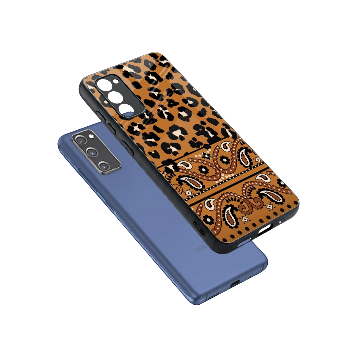 Jungle Bloom sleek samsung galaxy s20 fe cover with tempered glass back and TPU edges