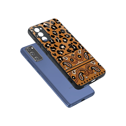 Jungle Bloom sleek samsung galaxy s20 fe cover with tempered glass back and TPU edges