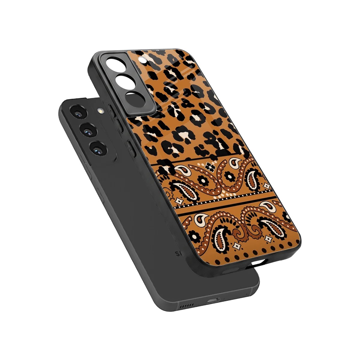 Jungle Bloom sleek samsung galaxy s22 cover with tempered glass back and TPU edges