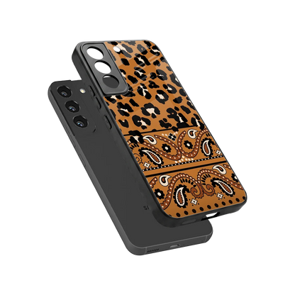 Jungle Bloom sleek samsung galaxy s22 cover with tempered glass back and TPU edges