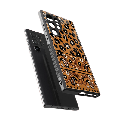 Jungle Bloom sleek samsung galaxy s23 ultra cover with tempered glass back and TPU edges