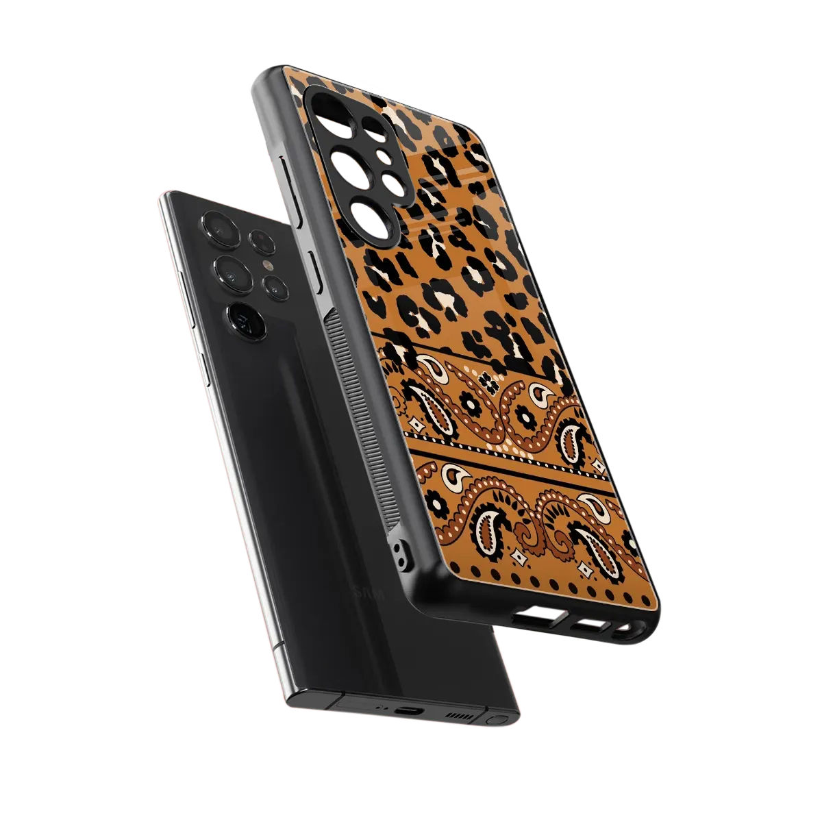 Jungle Bloom sleek samsung galaxy s25 ultra cover with tempered glass back and TPU edges