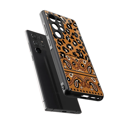 Jungle Bloom sleek samsung galaxy s25 ultra cover with tempered glass back and TPU edges