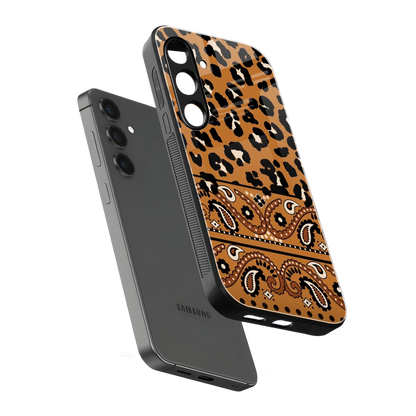 Jungle Bloom sleek samsung galaxy s25 cover with tempered glass back and TPU edges