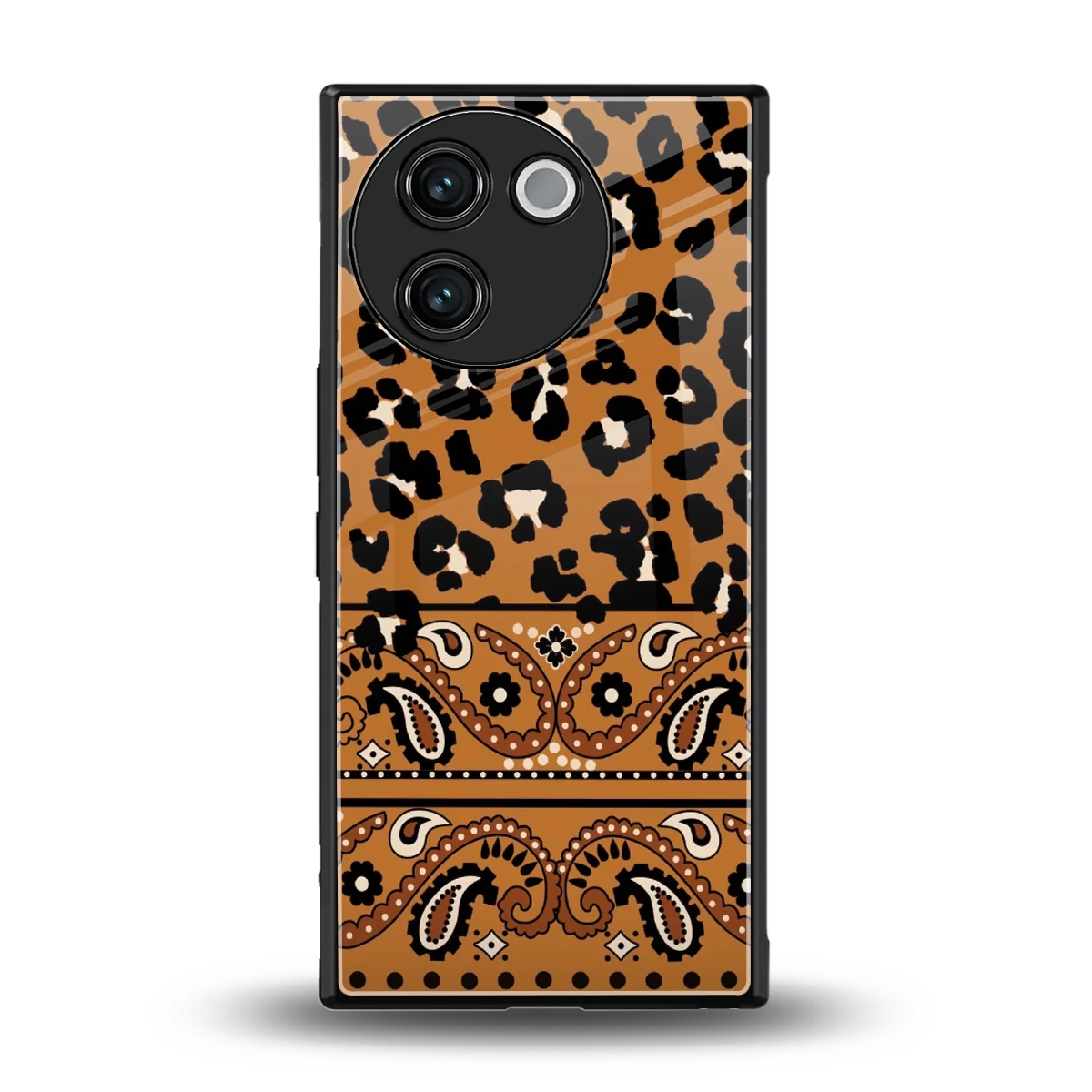 Jungle Bloom back phone cover | glass case for vivo v30e