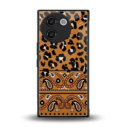 Jungle Bloom back phone cover | glass case for vivo v30e