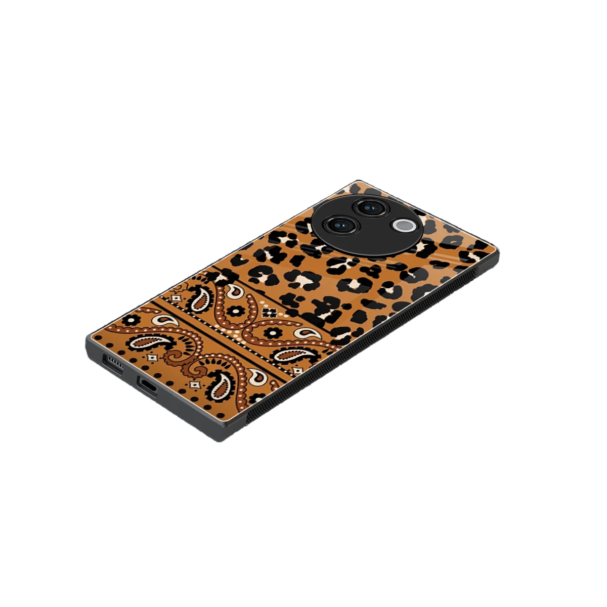 Jungle Bloom stylish phone case for vivo v30e | glossy glass and slim fit