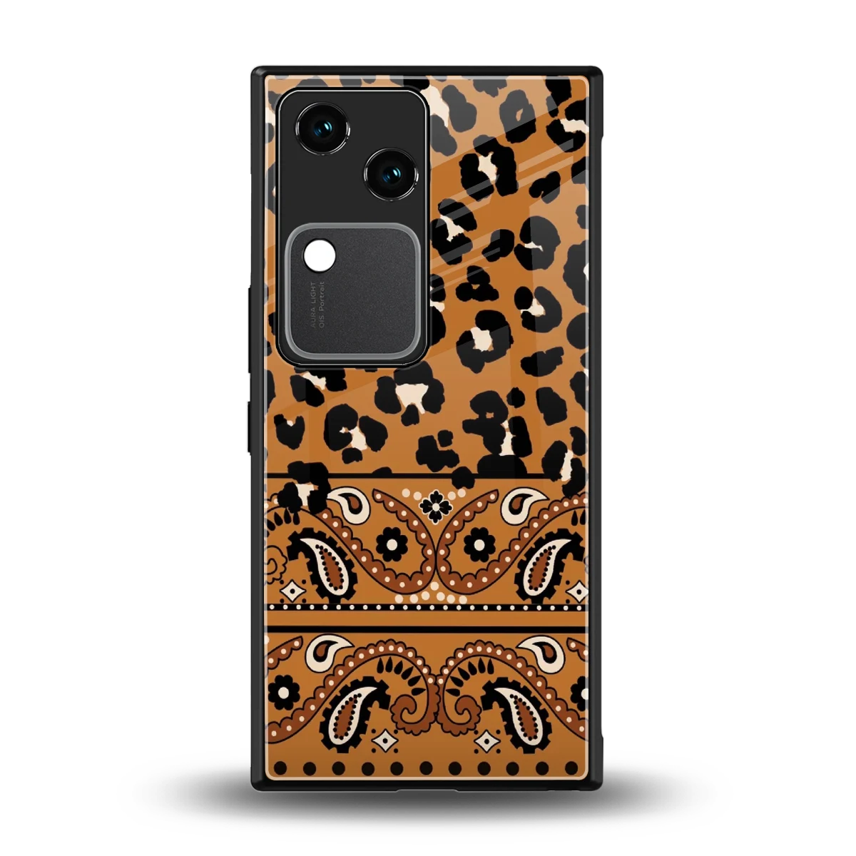 Jungle Bloom back phone cover | glass case for vivo v30