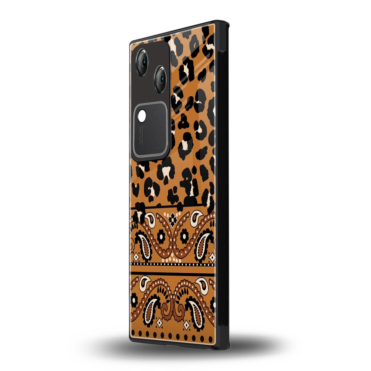 Jungle Bloom vivo v30 mobile cover | shockproof glass phone case