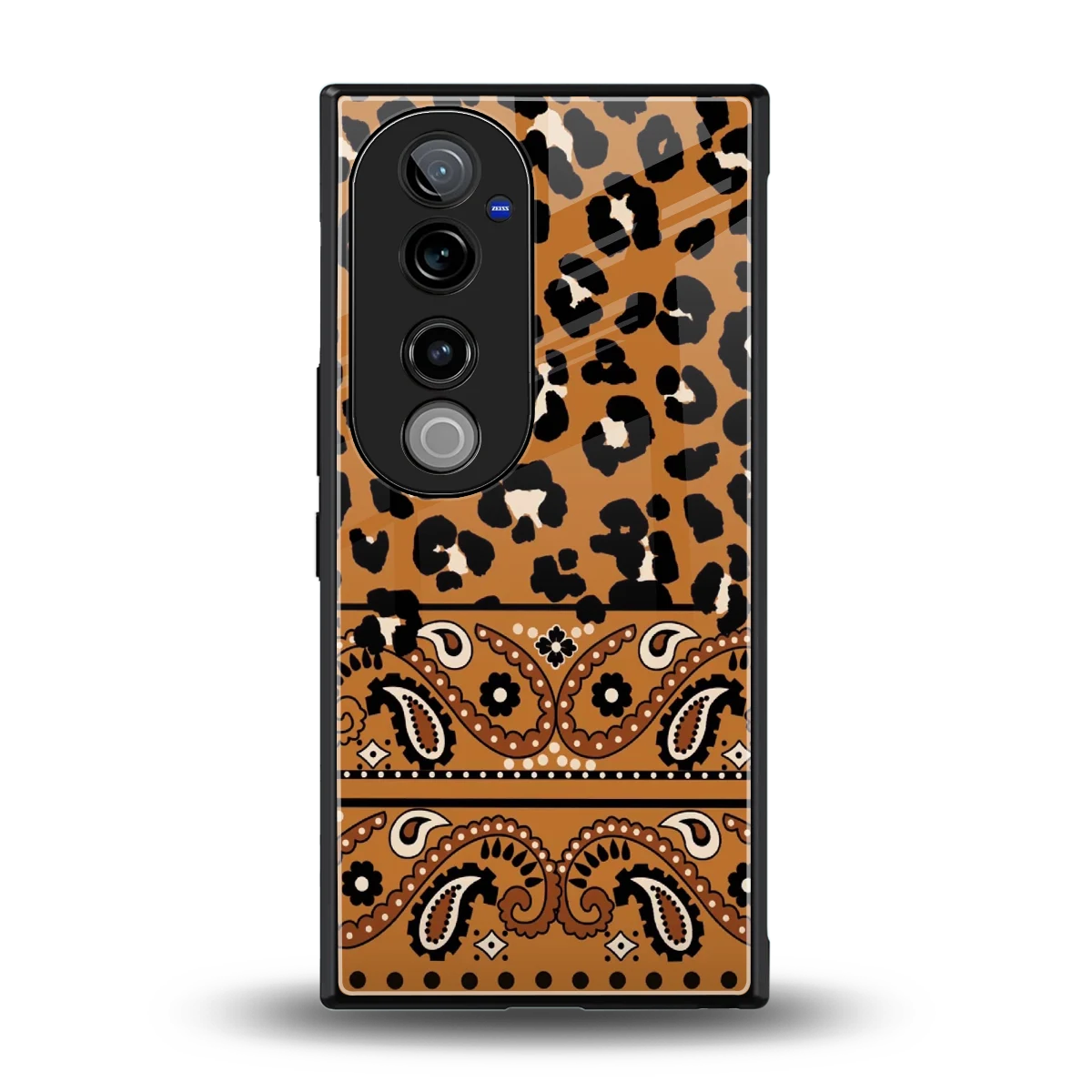Jungle Bloom back phone cover | glass case for vivo v40 pro