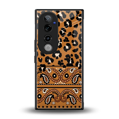 Jungle Bloom back phone cover | glass case for vivo v40 pro