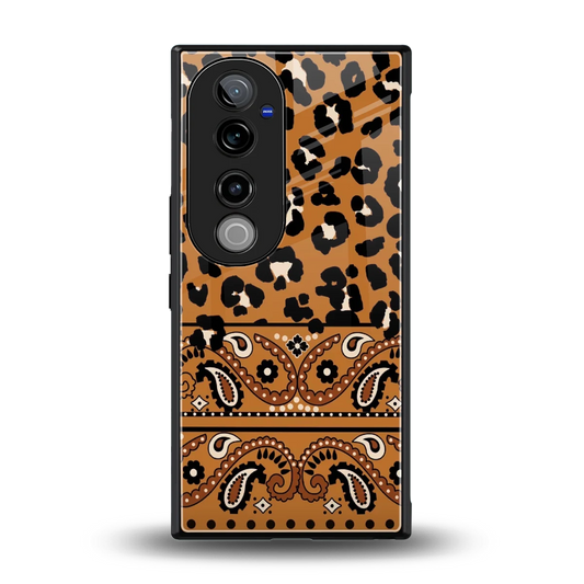Jungle Bloom back phone cover | glass case for vivo v40 pro