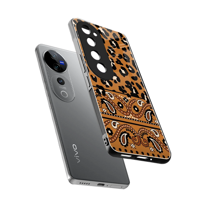 Jungle Bloom sleek vivo v40 pro cover with tempered glass back and TPU edges