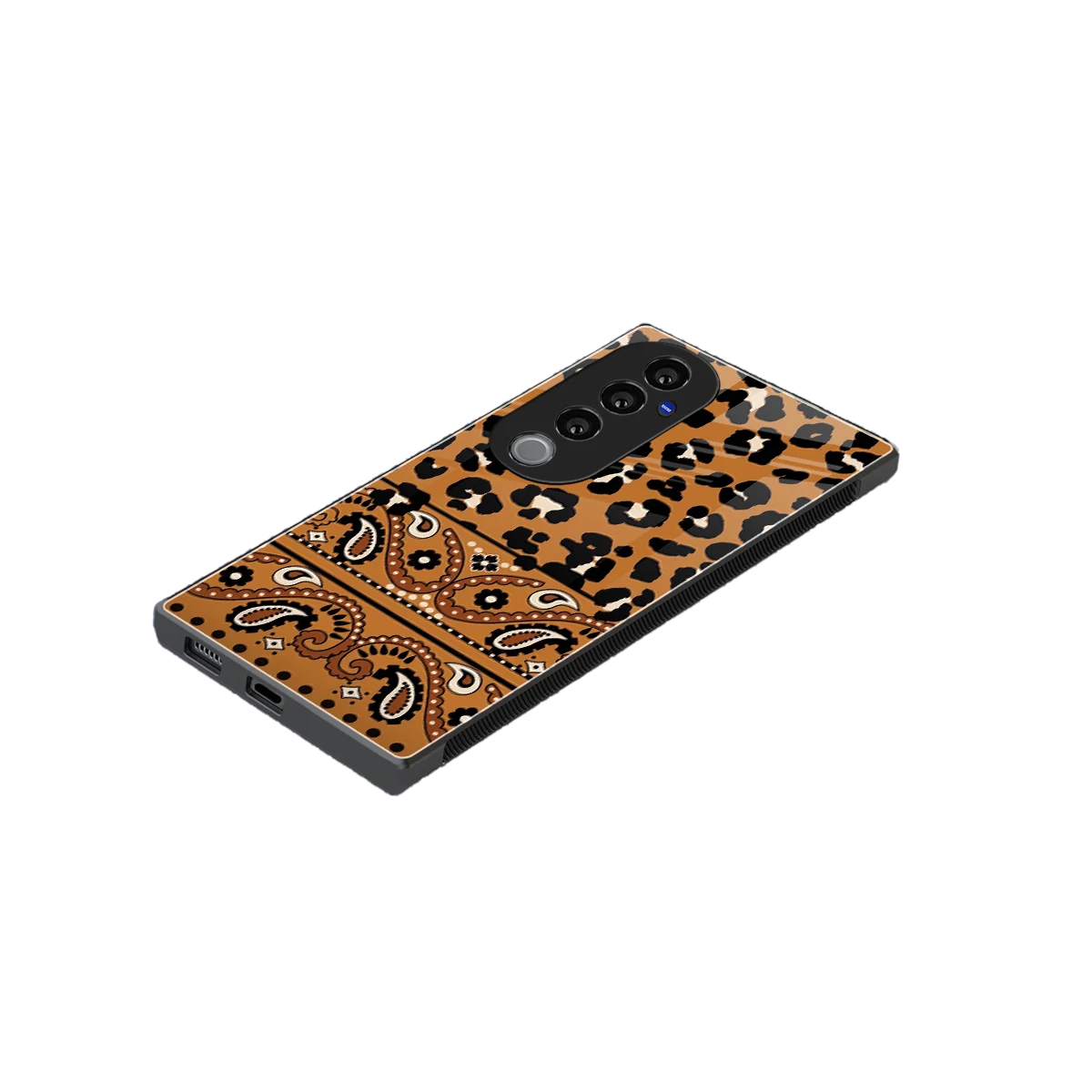 Jungle Bloom stylish phone case for vivo v40 pro | glossy glass and slim fit