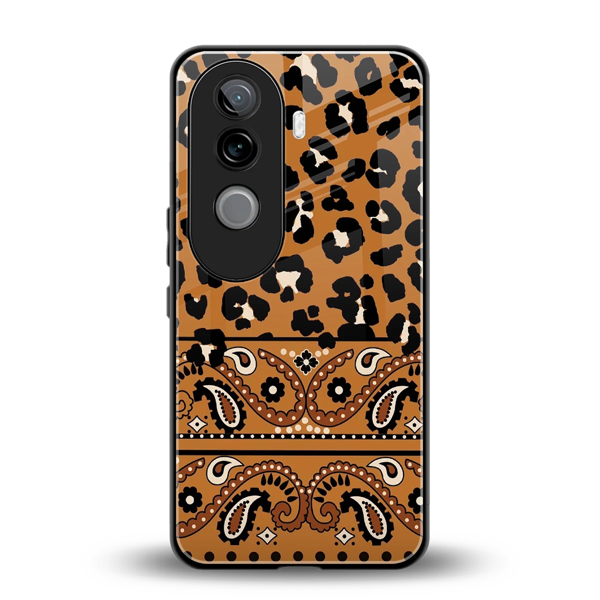 Jungle Bloom back phone cover | glass case for vivo v40e