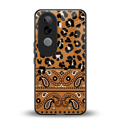 Jungle Bloom back phone cover | glass case for vivo v40e
