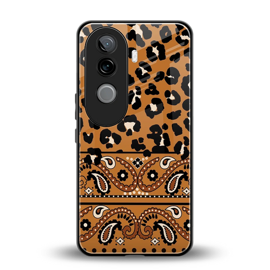 Jungle Bloom back phone cover | glass case for vivo v40e