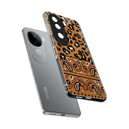 Jungle Bloom sleek vivo v40e cover with tempered glass back and TPU edges