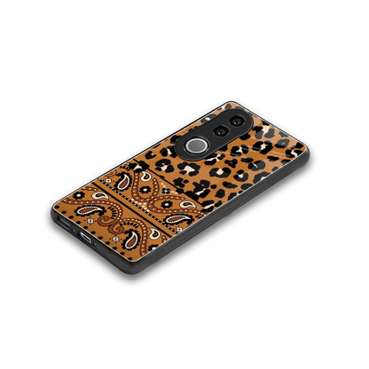 Jungle Bloom stylish phone case for vivo v50 | glossy glass and slim fit