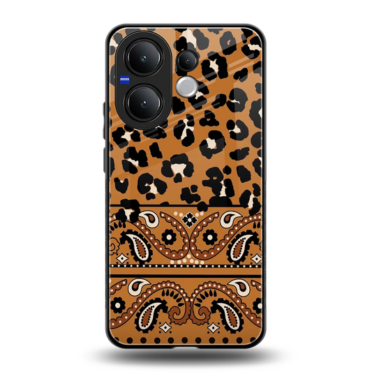 Jungle Bloom back phone cover | glass case for vivo v60